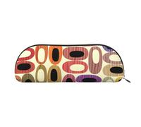 MMSJSBVY Astuccio in pelle con motivo cupcake, organizer semicircolare con cerniera per penne, cosmetici e viaggi, Metà secolo moderno con forme a goccia, Taglia unica, Zaino per la scuola