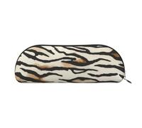 MMSJSBVY Astuccio in pelle con orsetti colorati, organizer semicircolare con cerniera per penne, cosmetici e viaggi, Leopard, Taglia unica, Zaino per la scuola