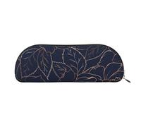 MMSJSBVY Astuccio in pelle con orsetti colorati, organizer semicircolare con cerniera per penne, cosmetici e viaggi, Fiori Oro Boho, Taglia unica, Zaino per la scuola
