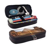 MMSJSBVY Astuccio per matite con disegno di sole, grande capacità, resistente, per cancelleria, forniture scolastiche e ufficio, Museo del Louvre a Parigi, Taglia unica, Beauty Case