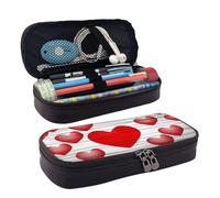 MMSJSBVY Astuccio per matite con disegno di sole, grande capacità, resistente, per cancelleria, forniture scolastiche e ufficio, Cuore disegnato nel rossetto, Taglia unica, Beauty Case