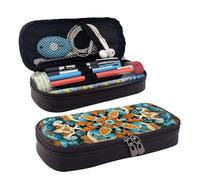 MMSJSBVY Astuccio per matite con erbe e piante erbacee fiorite, grande capacità, resistente, organizer per cancelleria, forniture scolastiche e ufficio, Motivo floreale., Taglia unica, Beauty Case