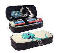 MMSJSBVY Astuccio portamatite con pinguino in stile cartone animato, grande capacità, resistente, organizer per cancelleria, forniture scolastiche e ufficio, Simpatici dinosauri., Taglia unica, Beauty