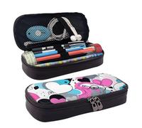 MMSJSBVY Bellissimo astuccio estivo a forma di farfalla, grande capacità, resistente, organizer per cancelleria, forniture scolastiche e ufficio, Mucca Nascondi Con Cuori Moo Amore, Taglia unica,