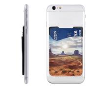 MMSJSBVY Black Gibbon Monkey - Custodia per cellulare con porta carte di credito, in pelle sintetica adesiva, per la parte posteriore della maggior parte degli smartphone, Paesaggio di Monument