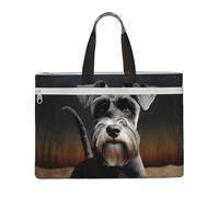 MMSJSBVY Borsa alla moda del documento della tela dell'albero e dell'oscillazione di autunno, tote di grande capacità con le tasche doppie della chiusura lampo per pendolarismo e studio, Cane