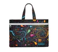 MMSJSBVY Borsa alla moda del documento della tela di quiz di matematica, tote di grande capacità con le tasche doppie della chiusura lampo per pendolarismo e studio, Matematica e Fisica, Taglia unica