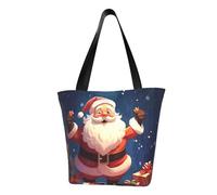 MMSJSBVY Borsa della spesa della borsa delle donne del modello del dinosauro, borsa di totalizzatore di grande capacità, adatta per lo shopping, i viaggi in spiaggia e il fitness, Babbo Natale, Taglia