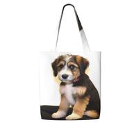 MMSJSBVY Borsa di totalizzatore della spalla della tela della tigre fresca, totalizzatore leggero della spesa del poliestere, borsa quotidiana riutilizzabile per lavoro, scuola e drogheria