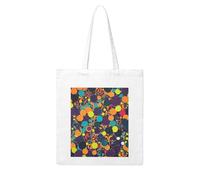 MMSJSBVY Borsa di totalizzatore della tela del modello di colore, grande borsa della tela con stampa su due lati del trasferimento di calore per i regali di lavoro, Motivo decorativo a colori, Taglia