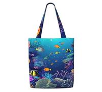 MMSJSBVY Borsa di totalizzatore variopinta della spalla della tela di calcio, totalizzatore leggero della spesa del poliestere, borsa quotidiana riutilizzabile per lavoro, scuola e drogheria, Colorato