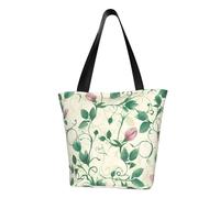 MMSJSBVY Borsa per la spesa da donna con fiocco di neve, grande capacità, adatta per shopping, gite in spiaggia e fitness, Fiore di vite, Taglia unica