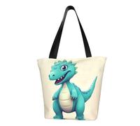 MMSJSBVY Borsa per la spesa da donna con stampa di bulldog inglese, grande capacità, adatta per shopping, gite in spiaggia e fitness, Simpatici dinosauri., Taglia unica