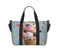 MMSJSBVY Borsa tote da viaggio unisex, resistente all'acqua, borsa da palestra per fine settimana, borsa da viaggio con tracolla regolabile di grande capacità, Gelato Dolce, Taglia unica