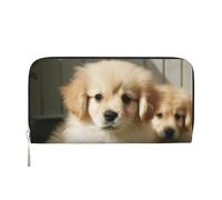 MMSJSBVY Carino Pastore Tedesco Cucciolo Lungo Portafoglio per Le Donne In Pelle Cerniera Portafoglio Grande Capacità Frizione Portafoglio con Slot per Schede, Simpatico cagnolino., taglia unica