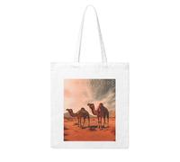 MMSJSBVY Cinque Terre Scenery Canvas Tote Bag, grande borsa di tela con stampa a trasferimento termico su entrambi i lati per shopping, viaggi, regali di lavoro, Cammelli Resto Deserto, Taglia unica