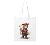 MMSJSBVY Cinque Terre Scenery Canvas Tote Bag, grande borsa di tela con stampa a trasferimento termico su entrambi i lati per shopping, viaggi, regali di lavoro, Castoro lavoro, Taglia unica