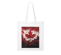 MMSJSBVY Cinque Terre Scenery Canvas Tote Bag, grande borsa di tela con stampa a trasferimento termico su entrambi i lati per shopping, viaggi, regali di lavoro, Bandiera del Canada., Taglia unica