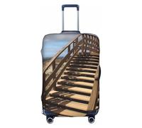 MMSJSBVY Copertura elastica per bagagli con bellissimi fiori, resistente alla polvere e ai graffi, per bagagli da 45,7 a 81,7 cm, Scala a piedi, L