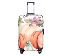MMSJSBVY Copertura elastica per bagagli con bellissimi fiori, resistente alla polvere e ai graffi, per bagagli da 45,7 a 81,7 cm, Zucca Autunno Acquerello, M