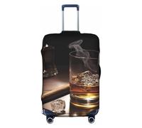 MMSJSBVY Copertura elastica per bagagli con bellissimi fiori, resistente alla polvere e ai graffi, per bagagli da 45,7 a 81,7 cm, Foto di Whisky e Sigaretta, L