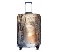 MMSJSBVY Copertura elastica per bagagli con carte da gioco, resistente alla polvere e ai graffi, per bagagli da 45,7 a 81,7 cm, Vagando nella luce invernale, S