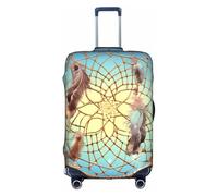 MMSJSBVY Copertura elastica per bagagli con foglie di dinosauro, resistente alla polvere e ai graffi, per bagagli da 45,7 a 81,7 cm, Catch Dream Net, XL