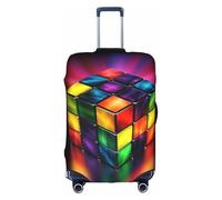 MMSJSBVY Copertura elastica per bagagli con girasole in fiore, resistente alla polvere e ai graffi, per bagagli da 45,7 a 81,7 cm, Puzzle Magic Cube, L