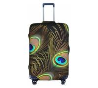 MMSJSBVY Copertura elastica per bagagli con girasole in fiore, resistente alla polvere e ai graffi, per bagagli da 45,7 a 81,7 cm, Piume di pavone., XL
