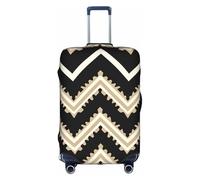 MMSJSBVY Copertura elastica per bagagli con girasole in fiore, resistente alla polvere e ai graffi, per bagagli da 45,7 a 81,7 cm, Nero Bianco Tan Zigzag, XL