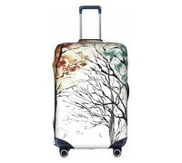 MMSJSBVY Copertura elastica per bagagli con girasole in fiore, resistente alla polvere e ai graffi, per bagagli da 45,7 a 81,7 cm, Alberi Pittura, L