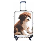 MMSJSBVY Copertura elastica per bagagli con girasole in fiore, resistente alla polvere e ai graffi, per bagagli da 45,7 a 81,7 cm, Per cani., S