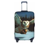 MMSJSBVY Copertura elastica per bagagli con labbra dorate, resistente alla polvere e ai graffi, per bagagli da 45,7 a 81,7 cm, Gufo Volante, M