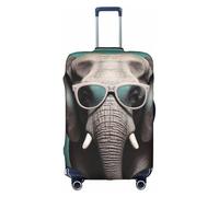 MMSJSBVY Copertura elastica per bagagli con labbra dorate, resistente alla polvere e ai graffi, per bagagli da 45,7 a 81,7 cm, Elefante Con Occhiali, L