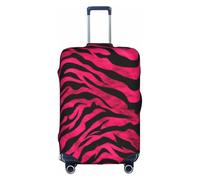 MMSJSBVY Copertura elastica per bagagli con motivo floreale, resistente alla polvere e ai graffi, per bagagli da 45,7 a 81,7 cm, Zebra Tiger Leopard Rosa, S