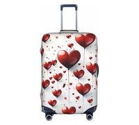 MMSJSBVY Copertura elastica per bagagli con motivo floreale, resistente alla polvere e ai graffi, per bagagli da 45,7 a 81,7 cm, Amore romantico, L