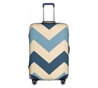 MMSJSBVY Copertura elastica per bagagli, in legno verniciato, con girasole, resistente alla polvere e ai graffi, per trolley da 45,7 a 81,7 cm, Blu Beige Stripe, M