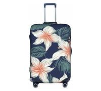 MMSJSBVY Copertura elastica per bagagli, in legno verniciato, con girasole, resistente alla polvere e ai graffi, per trolley da 45,7 a 81,7 cm, Fiore di ibisco tropicale, S