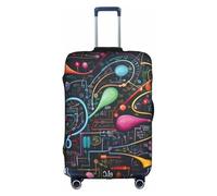 MMSJSBVY Copertura elastica per bagagli in stile bohémien messicano, resistente alla polvere e ai graffi, per bagagli da 45,7 a 81,7 cm, Matematica e Fisica, L