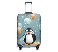 MMSJSBVY Copertura elastica per bagagli, motivo: aerei della guerra mondiale, resistente alla polvere e ai graffi, per bagagli da 45,7 a 81,7 cm, Palloncino a forma di pinguino, L