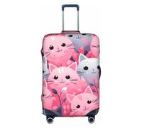 MMSJSBVY Copertura elastica per bagagli, motivo: aerei della guerra mondiale, resistente alla polvere e ai graffi, per bagagli da 45,7 a 81,7 cm, Gatto rosa., L