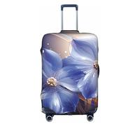 MMSJSBVY Copertura elastica per bagagli, motivo: aerei della guerra mondiale, resistente alla polvere e ai graffi, per bagagli da 45,7 a 81,7 cm, Fiori astratti blu, M