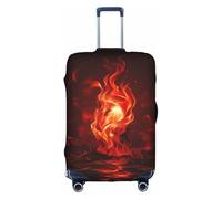 MMSJSBVY Copertura elastica per bagagli, resistente alla polvere e ai graffi, per bagagli da 45,7 a 81,7 cm, Fiamma rossa., XL