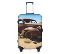 MMSJSBVY Copertura elastica per bagagli, resistente alla polvere e ai graffi, per bagagli da 45,7 a 81,7 cm, Ruote abbandonate nel deserto, XL