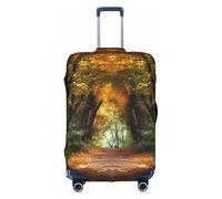 MMSJSBVY Copertura elastica per bagagli, resistente alla polvere e ai graffi, per bagagli da 45,7 a 81,7 cm, Percorso nel bosco coperto, L