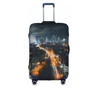 MMSJSBVY Copertura elastica per bagagli, resistente alla polvere e ai graffi, per trolley da 45,7 a 81,7 cm, Vista notturna della città, M