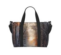 MMSJSBVY Countryside Farm - Borsa da viaggio unisex, resistente all'acqua, borsa da palestra per fine settimana, borsa da viaggio con tracolla regolabile di grande capacità, Vagando nella luce