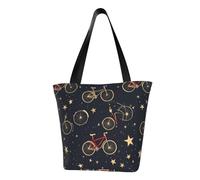 MMSJSBVY Cowboy West - Borsa per la spesa da donna, grande capacità, adatta per shopping, gite in spiaggia e fitness, Biciclette Bicicletta Ciclismo, Taglia unica