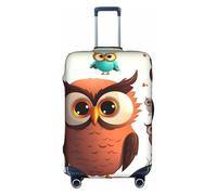 MMSJSBVY Crayons - Copertura elastica per bagagli, resistente alla polvere e ai graffi, per bagagli da 45,7 a 81,7 cm, Gufo dei cartoni animati., L