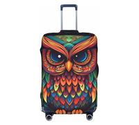 MMSJSBVY Crayons - Copertura elastica per bagagli, resistente alla polvere e ai graffi, per bagagli da 45,7 a 81,7 cm, Motivo Gufo Colore, S